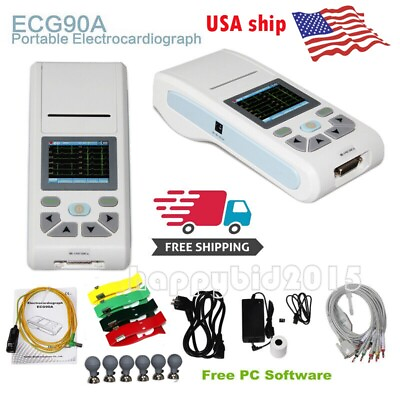 #ad US SHIPDigital 12 Lead 12 channel ECG EKG Machine ElectrocardiographSoftware $299.00