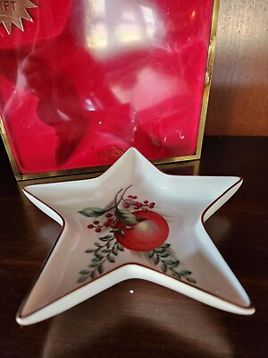 #ad Lenox Williamsburg Boxwood amp; Pine Star Candy Dish Christmas Decor Home Decor $10.00