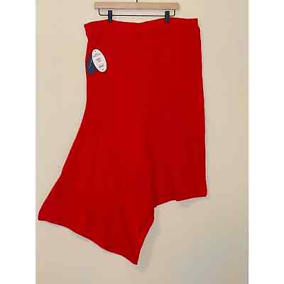 #ad Scoop size XXXL 22 Asymmetrical Red Skirt $10.00