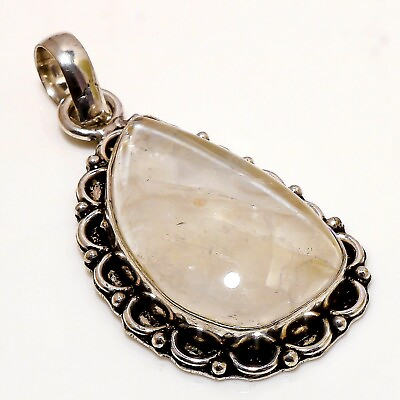#ad 925 Sterling Silver Natural Moonstone Gemstone Handmade Pendant Jewelry 2.20quot; $8.99