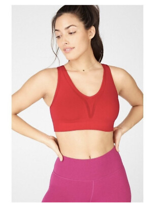 #ad Fabletics Red Sports Bra $12.00