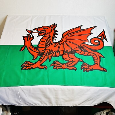 #ad 3x5 Wales Flag NYLON Welsh Dragon Indoor Outdoor National Country Banner $5.00