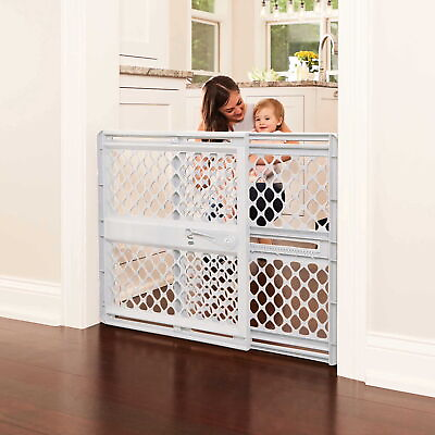 #ad Baby Gates T26quot; 42quot; Supergate Explorer Baby Safety Gate Gray Plastic $23.98