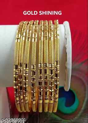 #ad 22k Indian Bollywood Ethnic Gold Plated Jewelry Fashion Bangles Bracelets Set $16.15