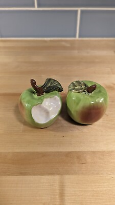 #ad A Peeling Pair: Green Apple Salt amp; Pepper Shakers from Blue Sky $7.97