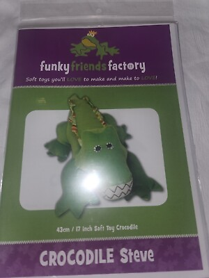 #ad Crocodile Steve Soft Toy Pattern by Funky Friends Factory $17.99