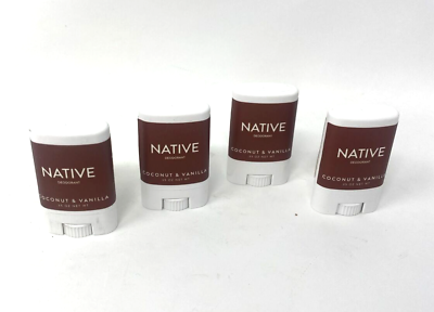 #ad 4 Native COCONUT amp; VANILLA Deodorant .35oz stick Trial Travel Size $11.97