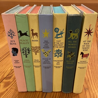 #ad 1956 Vtg Book Lot 7 Junior Deluxe Editions Great Condition $35.00