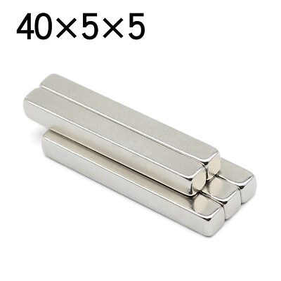 #ad 5 20 50 100Pcs 40x5x5 Super Powerful Permanent Magnetic Block Neodymium Magnets $8.54