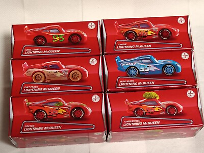 #ad Pixar Cars Lightning McQueen Diecast In Puzzle boxes Set Of 6 $64.99