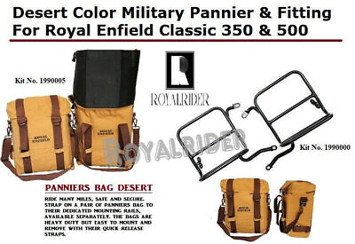 #ad Royal Enfield quot;DESERT COLOR MILITARY PANNIER WITH FITTINGquot; FOR CLASSIC 350 amp; 500 C $169.18