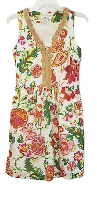 #ad Vineyard Vines Floral Dress Sleeveless Spring Summer Beaded Size 0 $35.00