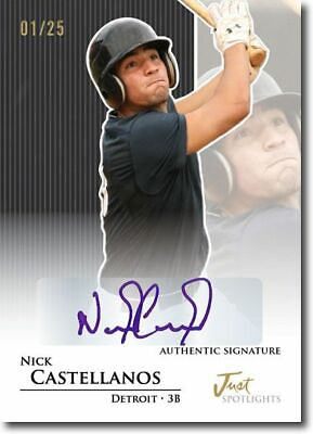 #ad NICK CASTELLANOS 2011 Just SPOTLIGHTS Rookie Autograph BLACK Auto RC # 25 $32.99