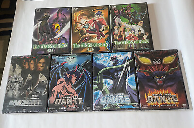 #ad Lot of 7 Japanese Anime DVD Titles Wing of Rean 1 2 3 Demon Lord Dante 1 2 3 $19.88