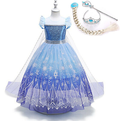 #ad New Girls Princess Halloween Costume Dress up with Cosplay Accessories 3 12Y $23.99