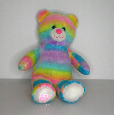 #ad Build A Bear Rainbow Cub TEDDY Bear 14quot; Plush 2019 Retired Very Good Condition $13.74