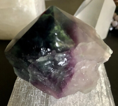 #ad SALE Rainbow Fluorite Top Polished Point Crystal Healing Reiki Point 136 G $22.50