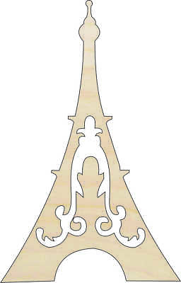 #ad Eiffel Tower Laser Cut Out Unfinished Wood Craft Shape WLD30 $33.40