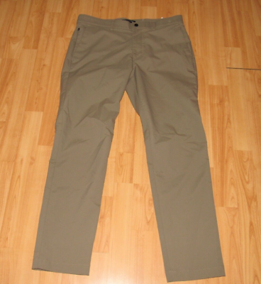 #ad BANANA REPUBLIC Mens 32 X 29 Olive Green SLIM Fit Pants Polyester Flat Front $14.99