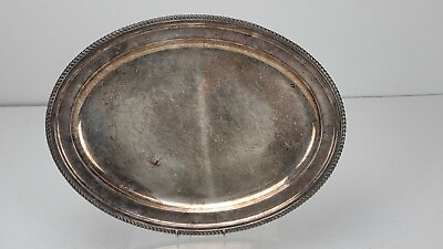 #ad Oval Silver Plated 18quot; Platter Tray Anniversary 1940 Ellis Barker England X2A $125.00
