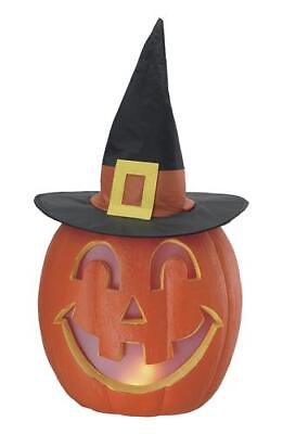 #ad 30quot; Lighted LED Happy Jack O#x27; Lantern Sculpture Lawn Home Fun Halloween Decor $120.64