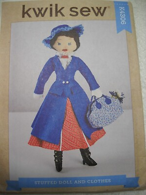 #ad Kwik Sew 4021 Sewing Pattern 17quot; Doll Mary Poppins and Clothes $10.84
