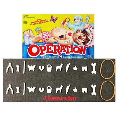 #ad Operation Game Replacement Pieces amp; Parts 2 COMPLETE SETS of 12 Funny Ailments $3.35