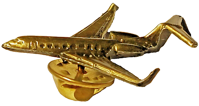 #ad Aircraft Commercial Passenger Jet Gold Toned Lapel Pin $6.95