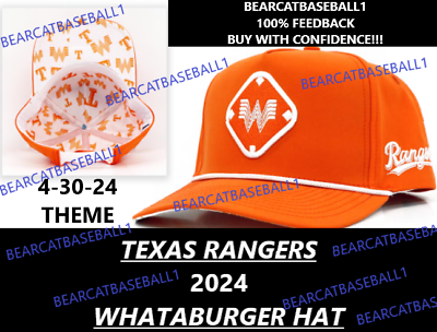 #ad TEXAS RANGERS WHATABURGER HAT 4 30 24 THEME BRAND NEW IN HAND AWESOME $35.99