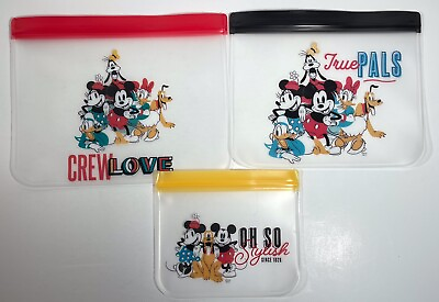 #ad Disney Package Reusable Snack Bags Set of 3 Mickey Mouse amp; Minnie amp; Friends $12.99
