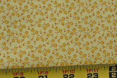 #ad #ad By 1 2 Yd Vintage Gold Calico on Yellow Quilt Cotton Cranston V93 $5.75