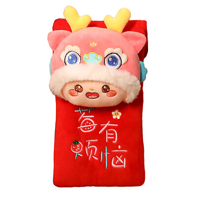 #ad Kids Dragon Crossbody Bag Envelope Shoulder Chinese New Year Plush Messenger $16.80