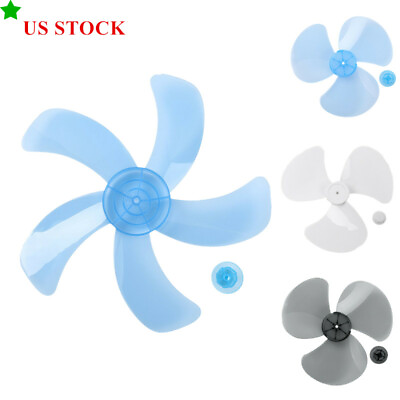 #ad Household Fan Blade 3 5 Leaves With Nut Cover for Standing Pedestal Fan Parts $9.19