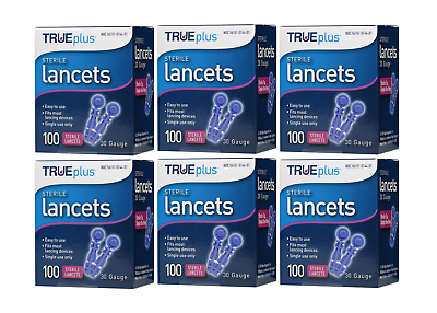 #ad TRUEplus Universal Twist Top 30 Gauge 600 Lancets 6 Box 100 $13.99