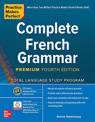#ad Practice Makes Perfect: Complete French Grammar Premium Fourt Paperback NEW $33.99