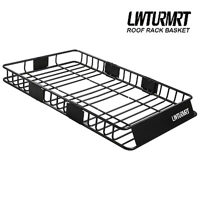 #ad 64#x27;#x27; Universal Roof Rack w Extension Cargo SUV Top Luggage Carrier Basket Holder $86.68