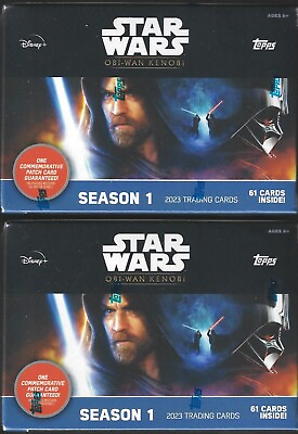 #ad 2023 Star Wars Obi Wan Kenobi Season 1 TWO Blaster Box 60 Cards Patch Card x2 $31.49