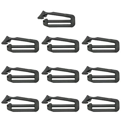 #ad 10 Pcs Webbing Connecting Clip 1 Inch Molle Webbing Stap Buckle Backpack Clip $12.55