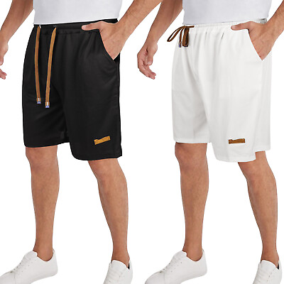 #ad Mens Stretch Basketball Shorts Golf Comfort Shorts Casual Half Pant Summer Beach $9.98