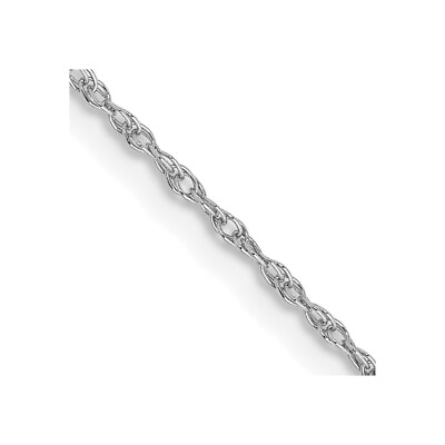#ad Real 10kt White Gold .8mm Lite Baby Rope Chain; 20 inch $84.56