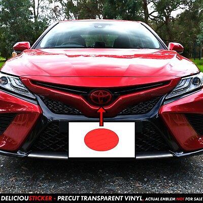 #ad For Toyota Camry 2018 2024 Red Precut Tint Emblem Front Overlay Vinyl Decal $15.19