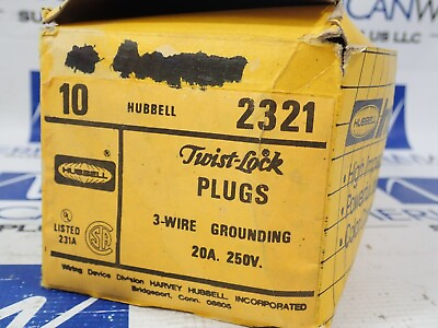 #ad Hubbell 231A 2321 Insulgrip Twist Lock Plug 20A 3 wire 250V $21.00