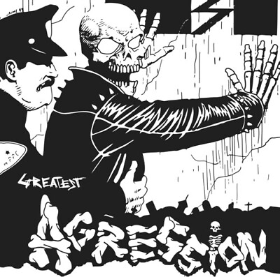 #ad Agression Greatest Black white Splatter Used Very Good Vinyl LP Black Col $29.27