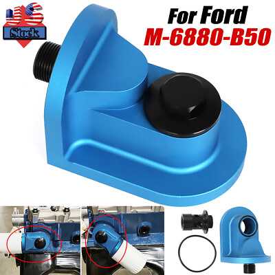 #ad For Ford M 6880 B50 90 Degree Oil Filter Adapter with O ring Billet Aluminum US $87.99