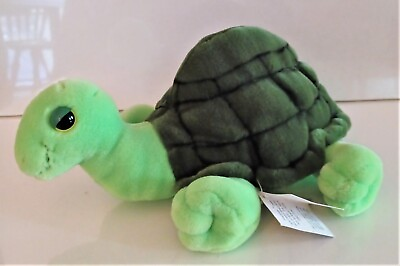 #ad Aurora Flopsies Green Turtle Dark Green Shell Plush Stuffed Animal $10.87