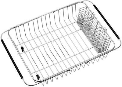 #ad Expandable Dish Drying Rack Over Sink Dish Rack Shelf in Sink or On Counterto... $39.91