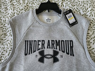 #ad Under Armour Men#x27;s Rival Fleece Sleeveless Crew Gray Color Medium Size. $30.00