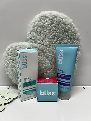 #ad Set Of 3: Hydrating Eye Gel Sugar Lip Scrub Skin Renewing Scrub By Brand Bliss $29.99