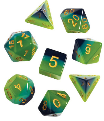 #ad SDZ0002 05 SIRIUS DICE RPG Dice Set 7 : Green Blue Translucent $17.14