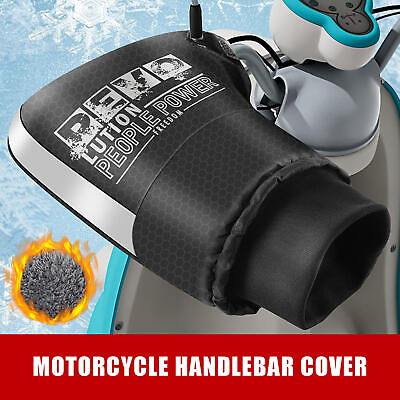 #ad 1Pair Waterproof Motorcycle Handlebar Muffs Hand Protector Winter Windproof $28.54